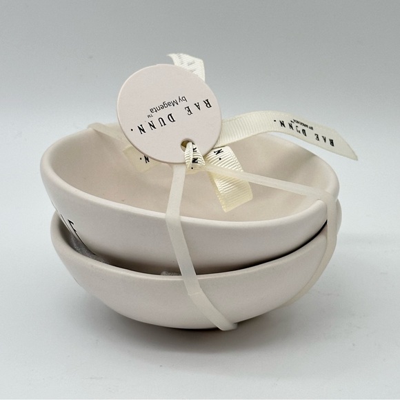 Rae Dunn NIBBLE and NOSH Set of 2 Mini Bowls - Picture 3 of 4